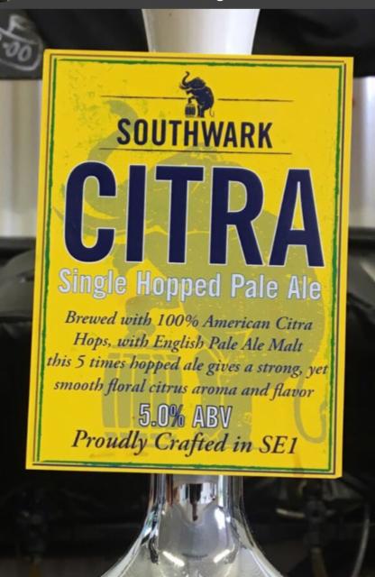 Single Hopped Pale Ale - Citra 5.0%, Southwark Brewing, England