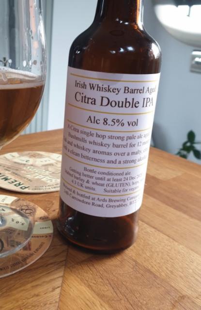 Citra Double IPA - Irish Whiskey Barrel Aged 8.5%, Ards Brewing Company, Northern Ireland