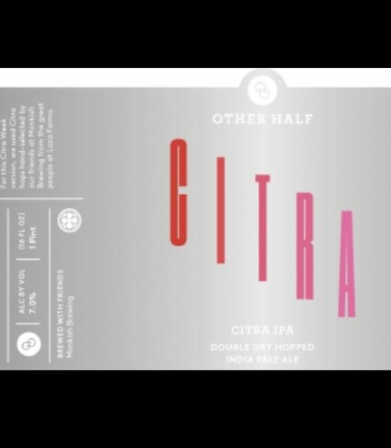 Citra IPA - Hop Swap 7.0%, Other Half Brewing Co., United States