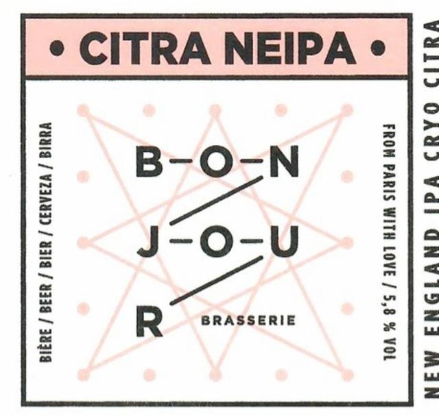 Citra NEIPA 5.8%, Bonjour Brasserie [Closed], France
