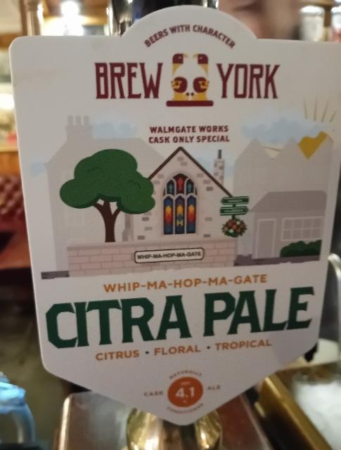 Citra Pale 4.1%, Brew York, England