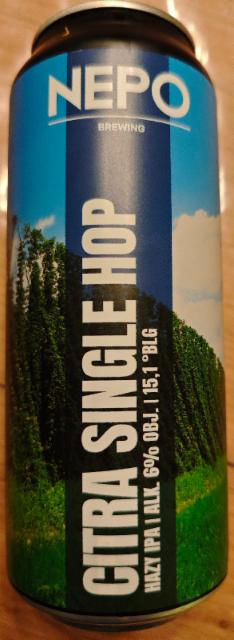 citra single hop nepo 6.0%, Nepo Brewing (Browar Nepomucen), Poland