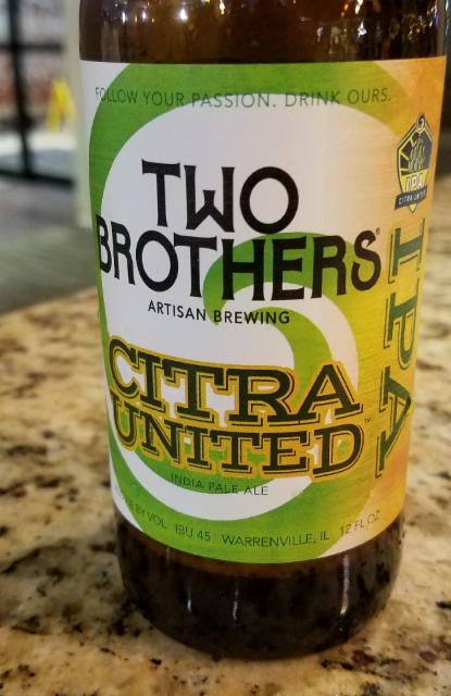citra united 7.0%, Two Brothers Brewing Company, United States