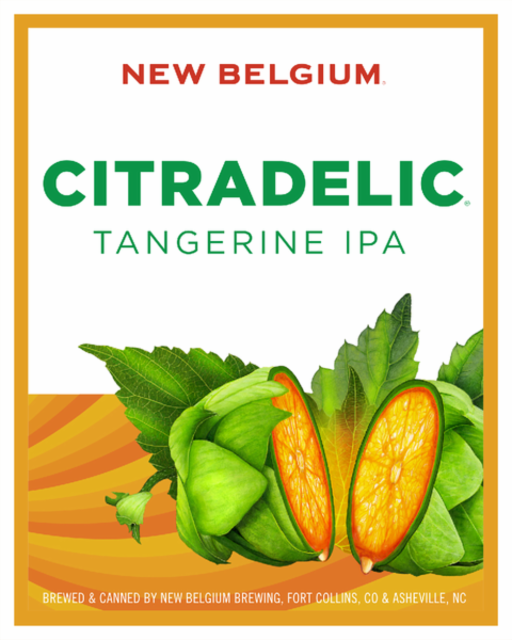 Citradelic Tangerine IPA 6.0%, New Belgium Brewing Company, United States