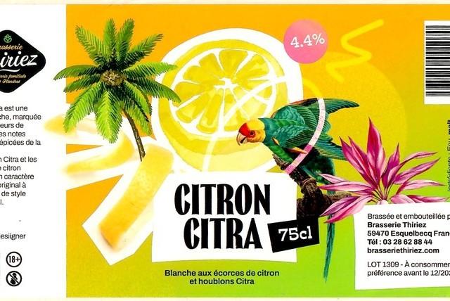 Citron Citra 4.4%, Brasserie Thiriez, France