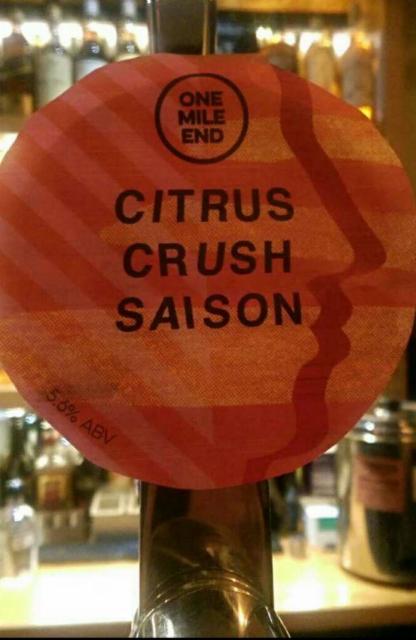 Citrus Crush Saison 5.6%, One Mile End, England