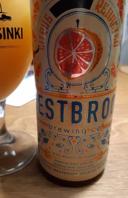 citrus redacted 8.5%, Westbrook Brewing, United States