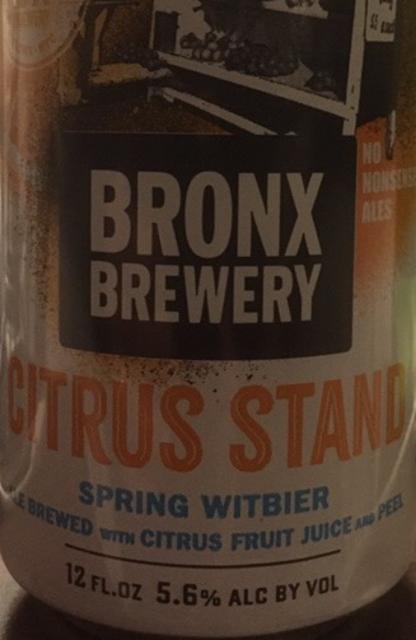 Citrus Stand 5.6%, The Bronx Brewery, United States