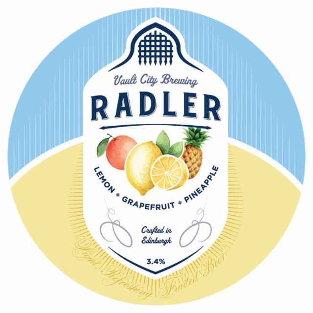Radler - Lemon - Grapefruit - Pineapple 3.4%, Vault City Brewing, Scotland
