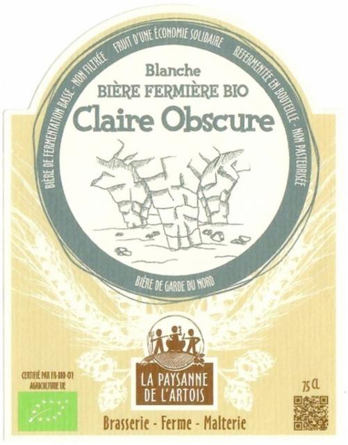 Claire Obscure 4.9%, Brasserie Paysanne De L'Artois, France