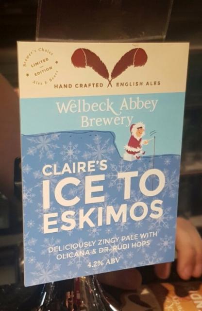 Claire's Ice To Eskimos 4.2%, Welbeck Abbey Brewery, England