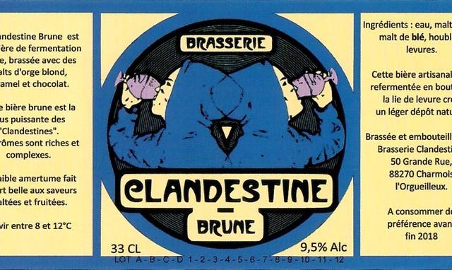 Clandestine Brune 9.5%, Brasserie La Clandestine, France