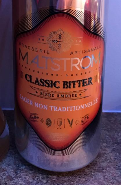 Classic bitter 4.1%, Maltstrom, Canada