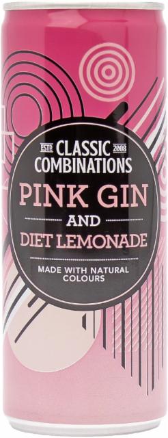 Classic Combinations Pink Gin and Diet Lemonade 3.4%, Manchester Drinks Company, England