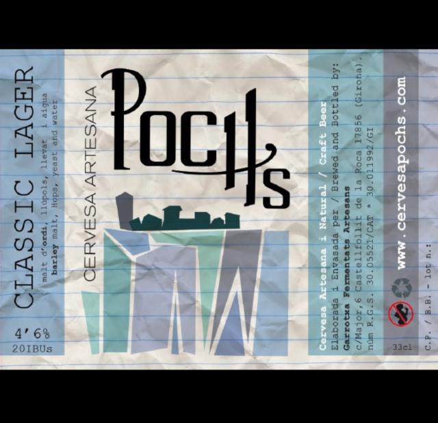 Classic Lager 4.6%, Cervesa Artesana Poch, Spain