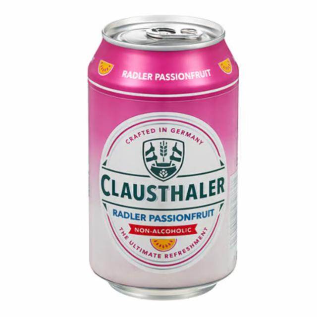 clausthaler radler passionfruit 0.0%, Radeberger Gruppe, Germany