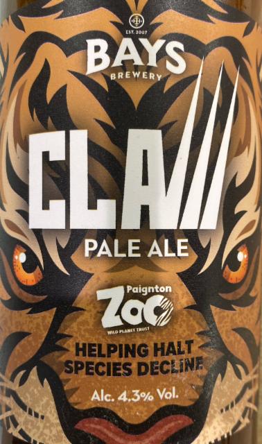 Claw 4.3%, Bays Brewery Ltd, England