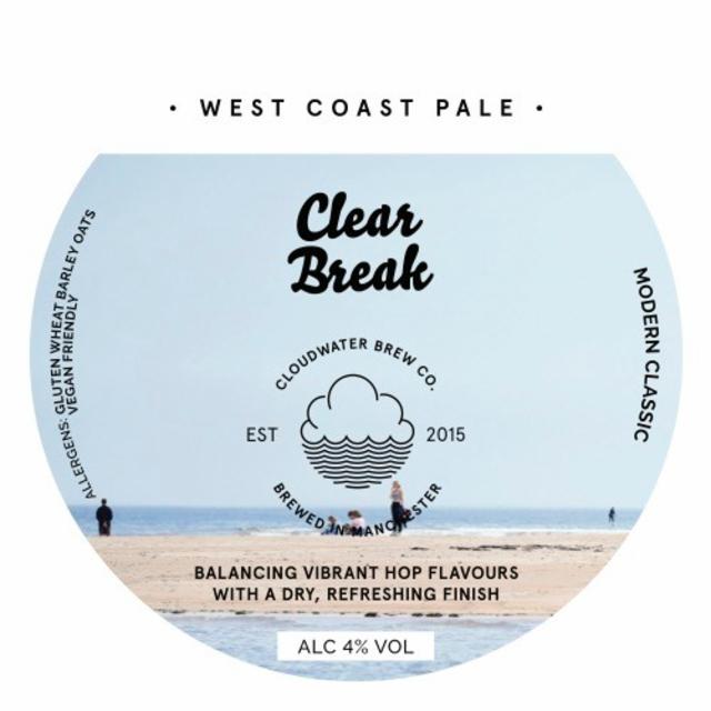 Clear Break 4.0%, Cloudwater Brew Co., England
