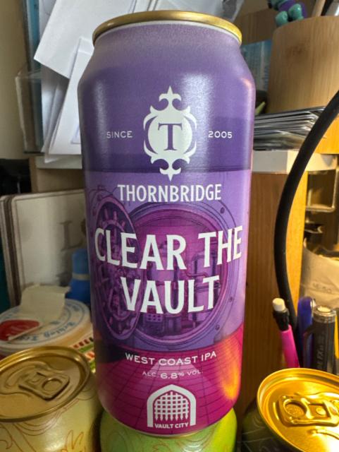 Clear the vault 6.8%, Thornbridge Brewery, England