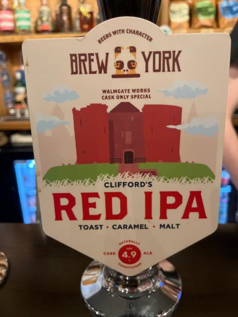 Clifford's Red IPA 4.9%, Brew York, England