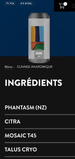 Clivage Anatomique 7.0%, Messorem, Canada