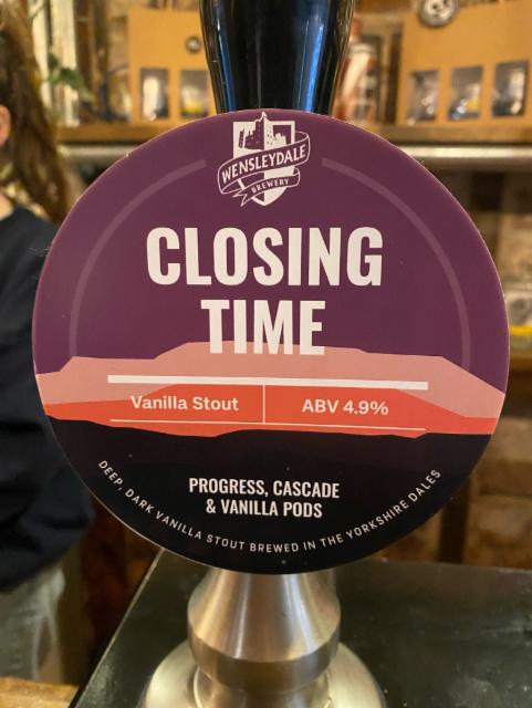 Closing Time 4.9%, Wensleydale Brewery, England