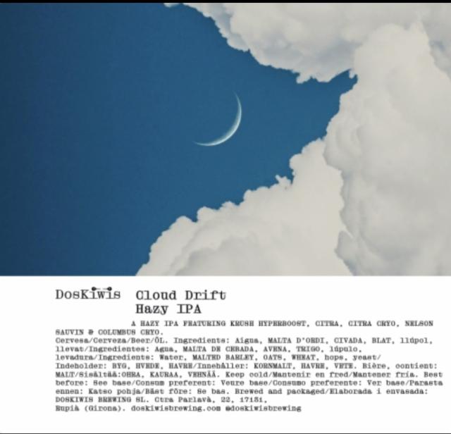 Cloud Drift 6.5%, DosKiwis Brewing, Spain