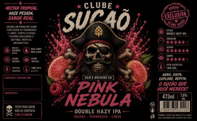Clube Sucão - Pink Nebula 7.8%, Dan's Brewing Co, Brazil