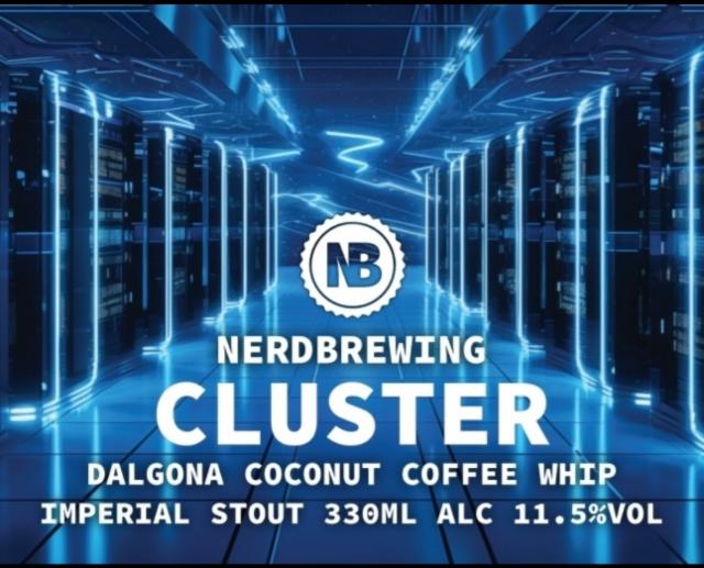 Cluster Dalgona Coconut Coffee Whip Imperial Stout 11.5%, Nerdbrewing, Sweden