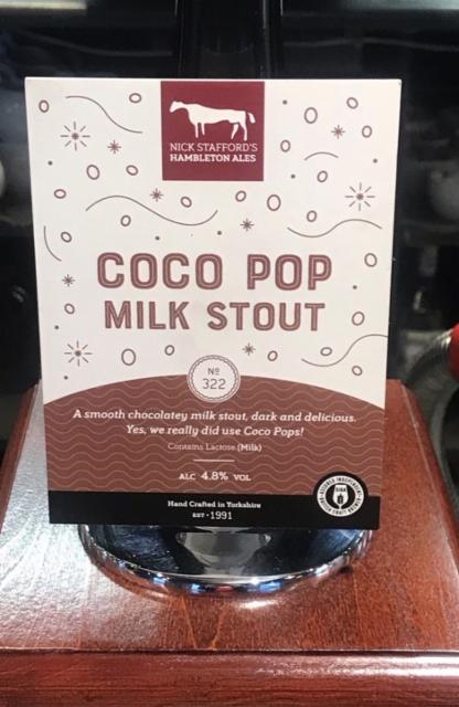Coco Pop Milk Stout 4.8%, Hambleton Ales / Brewery, England