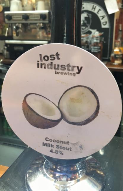 Coconut Milk Stout 4.8%, Lost Industry Brewing, England