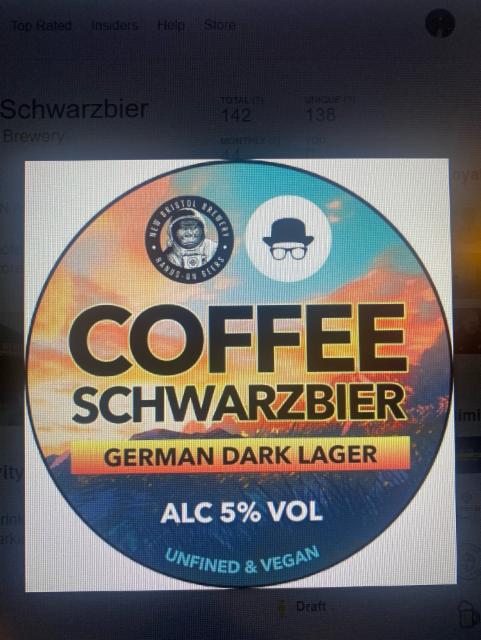 Coffee Schwarzbier 6.0%, New Bristol Brewery, England
