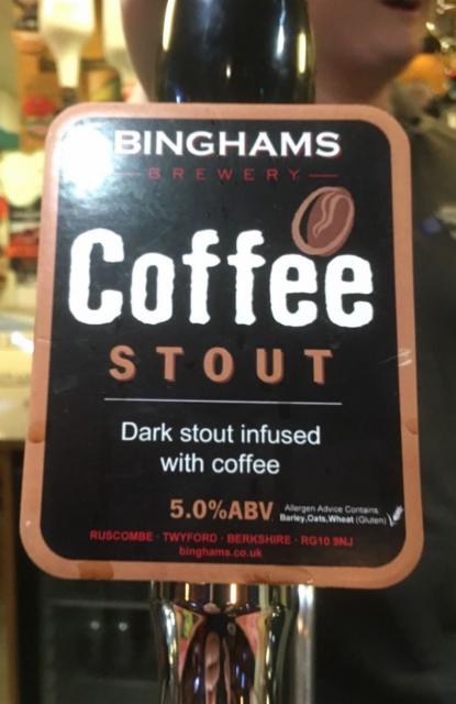 Coffee Stout 5.0%, Binghams Brewery, England