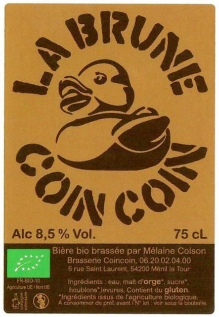 Coincoin Brune 8.5%, Brasserie Coincoin, France