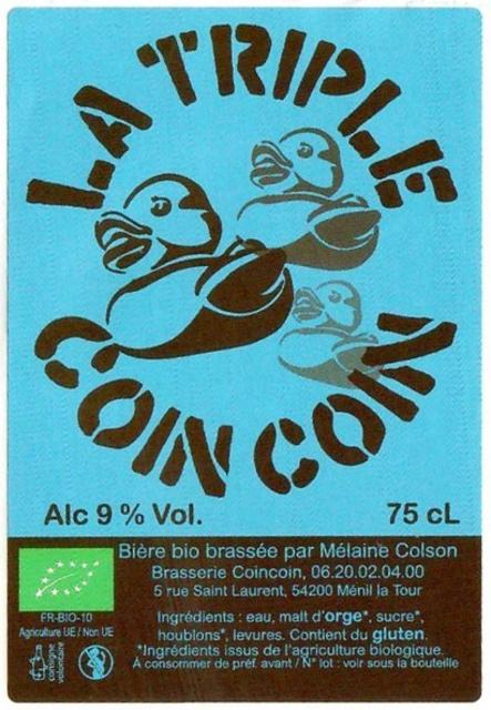 Coincoin Triple 9.0%, Brasserie Coincoin, France