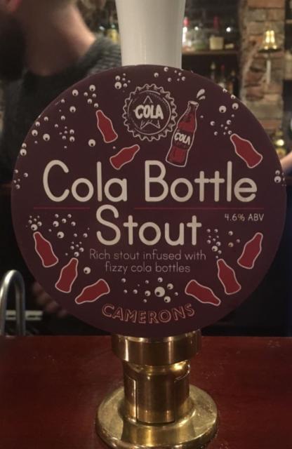 Cola Bottle Stout 4.6%, Camerons Brewing Company, England