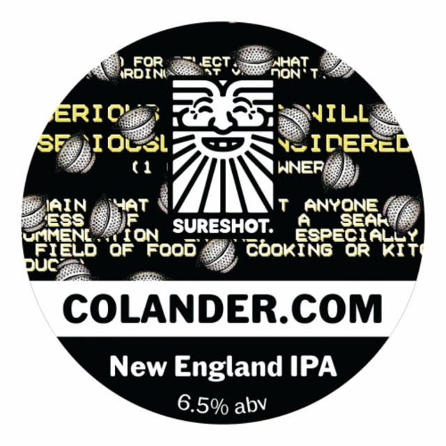 Colander.com 6.5%, Sureshot Brewing, England