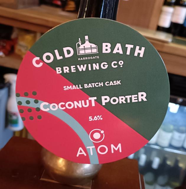 Coconut Porter 5.6%, Cold Bath Brewing Co., England
