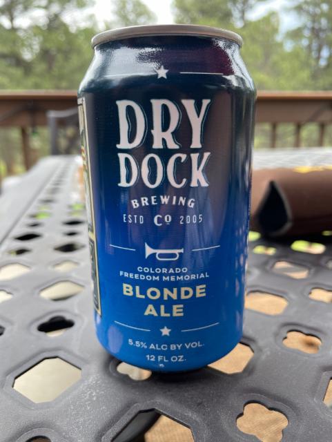 Colorado Freedom Memorial Blonde Ale 5.5%, Dry Dock Brewing Company, United States