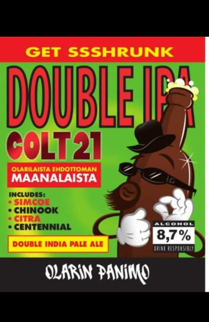 Colt 21 Double IPA 8.7%, Olarin Panimo, Finland