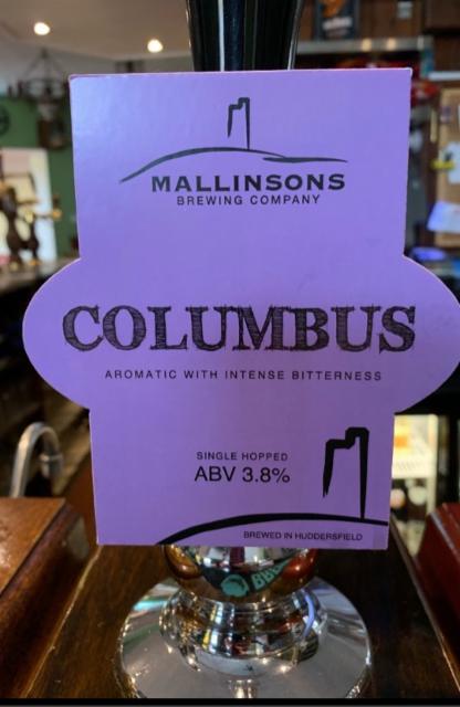 Columbus 3.8%, Mallinsons Brewing Company, England