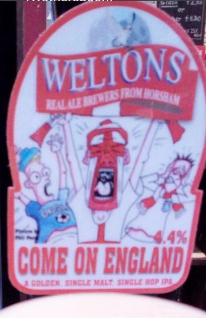 Come On England 4.4%, Weltons Brewery Ltd, England