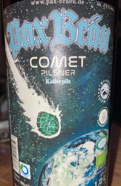 Comet Pilsner 4.9%, Pax Bräu, Germany