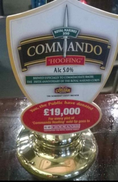 Commando 'Hoofing' Royal Marines 350 5.0%, Cotleigh Brewery, England