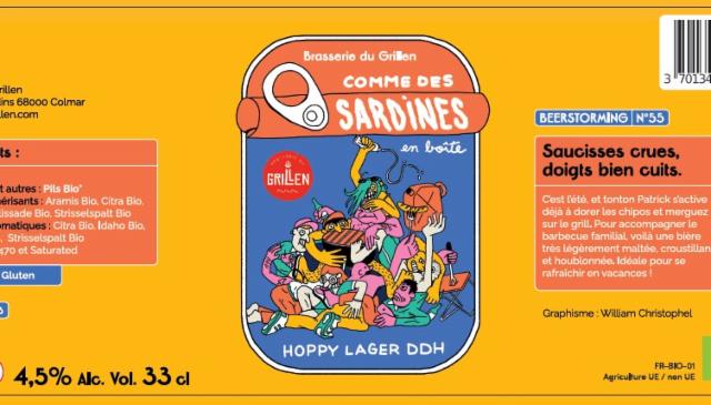 Comme Des Sardines En Boîte 4.5%, Brasserie Du Grillen, France