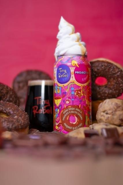 Cookie Dough, Vanilla, Chocolate & Salted Caramel Doughnut Glaze Stout 6.5%, Tiny Rebel Brewing, Wales