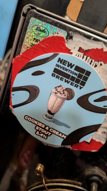 cookies & cream 5.4%, New Invention Brewery, United Kingdom
