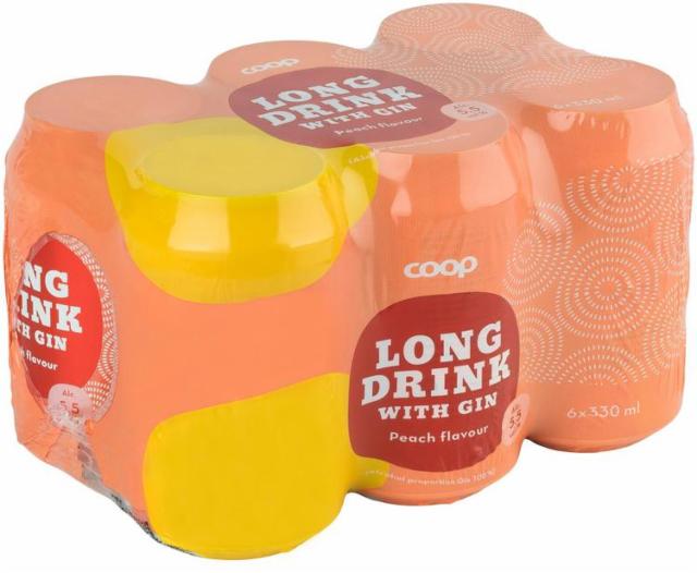Coop Long Drink Peach 5.5%, Laitilan Wirvoitusjuomatehdas, Finland