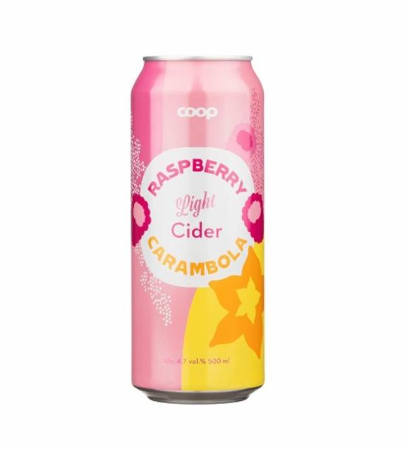 Coop Raspberry Carambola Light Cider 4.7%, Laitilan Wirvoitusjuomatehdas, Finland