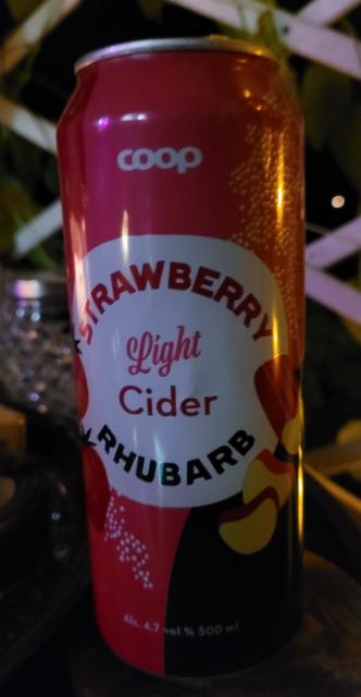 Coop Strawberry Rhubarb Light Cider 4.7%, Laitilan Wirvoitusjuomatehdas, Finland